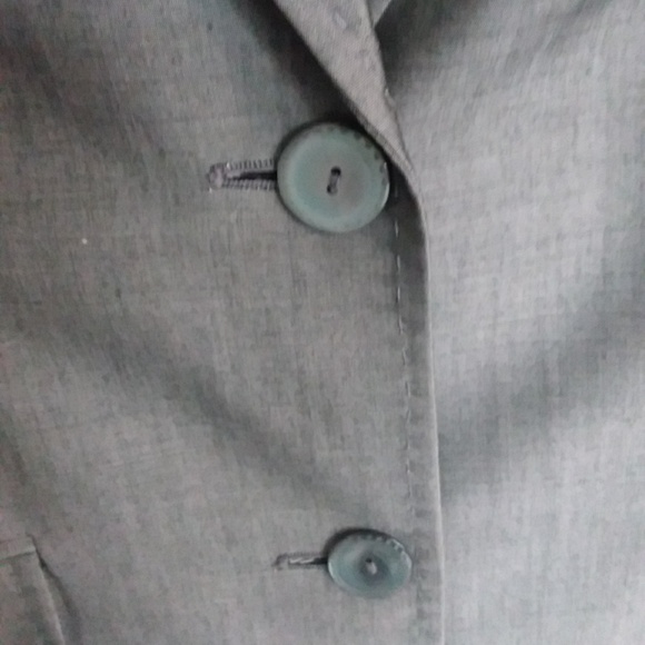 Italian Milan grey detailed stitching pant suit in fine wool - Picture 5 of 11